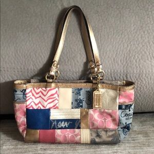 Coach Purse - Pink patchwork